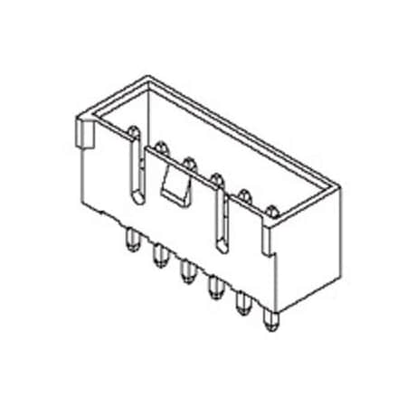 Molex Board Connector, 12 Contact(S), 1 Row(S), Male, Straight, 0.098 Inch Pitch, Solder Terminal, Locking 353121260